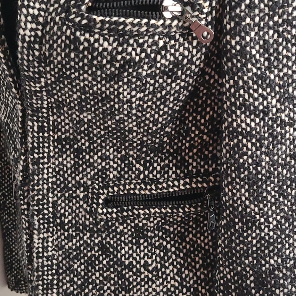 Zara Basic Tweed Jacket Size Small - image 3